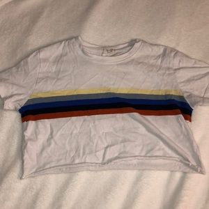 Brandy Melville stripped rainbow tee💕